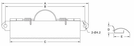 Presilha para prancheta - dentada